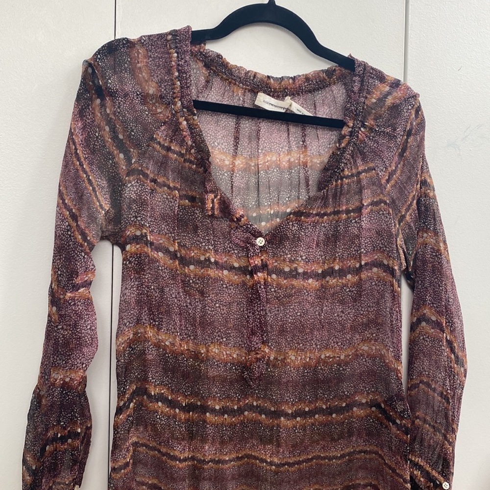 Isabel Marant - Long Sleeve Silk Button Top